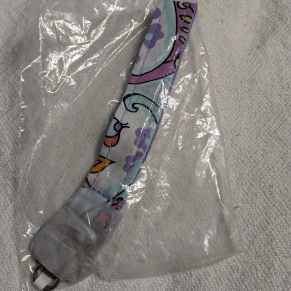 NWT- Vera Bradley Wristlet Strap Keychain in Maddaiena Paisley Soft